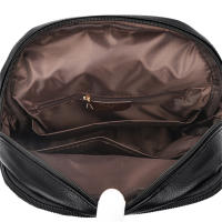 Mochilas de cuero de lujo para mujer y niña, morral informal, Mochila Vintage negra, mochilas escolares - details 22