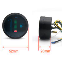 Gauge De Combustible Para Coche Y Motocicleta 52mm LED Sensor De Nivel De Combustible Moto Meter Aluminio 12V / 24V Para Estilo De Coche - details 6