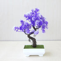 Planta Artificial De Bonsái En Maceta Pequeña Para Jardín Decoración De Hogar Y Mesa Material De Plástico Ornamento De Flor Sin Mantenimiento - details 23