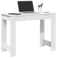 vidaXL Escritorio madera contrachapada color 100x45x75 cm en color Roble Sonoma/Blanco/Roble ahumado y más | estructura resistente ideal para salón dormitorio o estudio - details 1