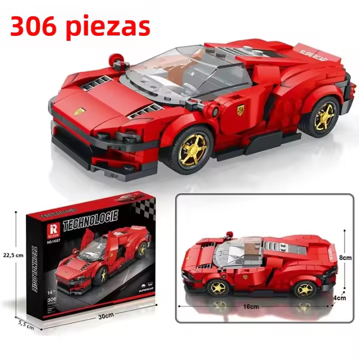 Bloques De Construcción De Coche Deportivo SP3 Modelo Set De Vehículo Técnico De Carreras Para Niños Juguetes DIY Regalos De Navidad Y Año Nuevo - 1