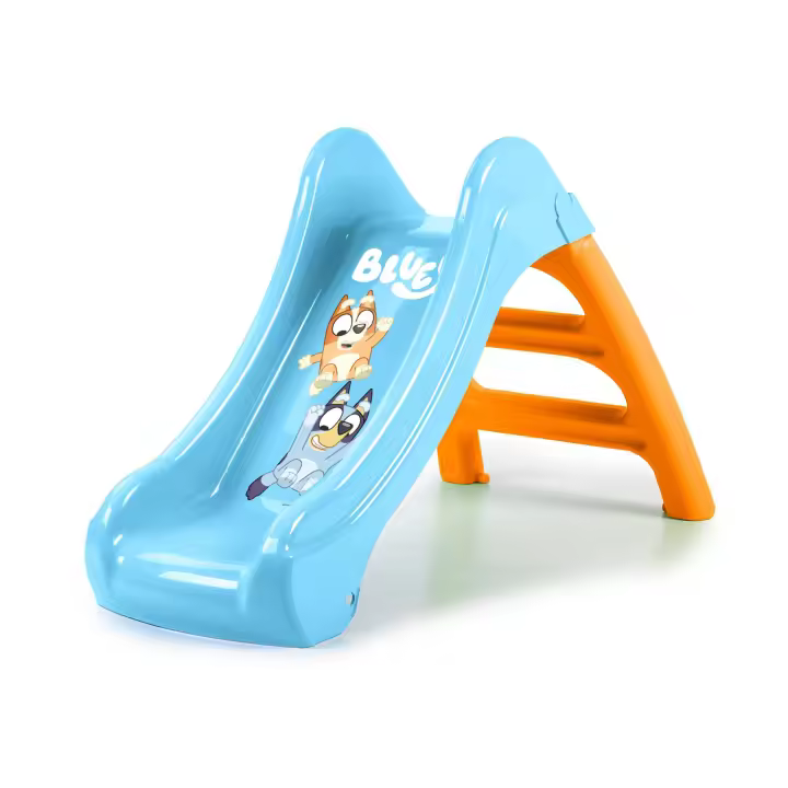 FEBER - First Slide Bluey, tobogán Infantil de tamaño pequeño, con Apertura para Manguera para Convertirse en tobogán de Agua, para niños y niñas a Partir de 1 año, Famosa (FEU10000) - 1