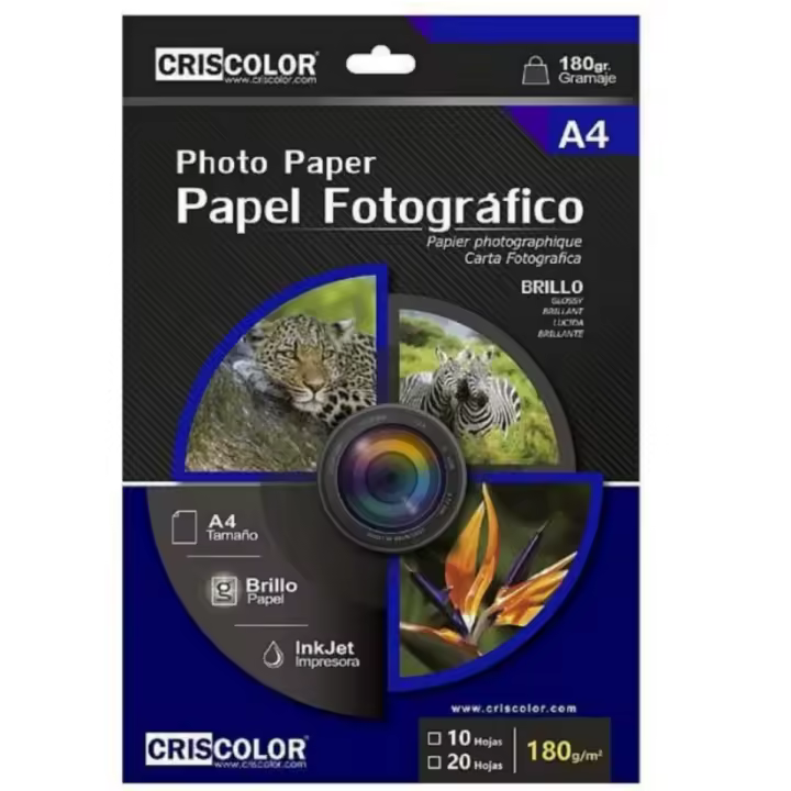 ZYLX SHOPPING - Pack 20 Hojas Papel Fotográfico Brillante A4 180g/240g para Inkjet, Alta Resolución, Secado Rápido - 1