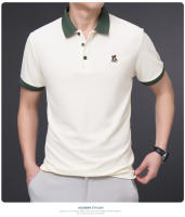 Camisa Polo Para Hombre Con Bordado De Oso Cartoon Manga Corta Estilo Casual Transpirable Para Verano 2024 Comodidad Y Brevedad - details 12