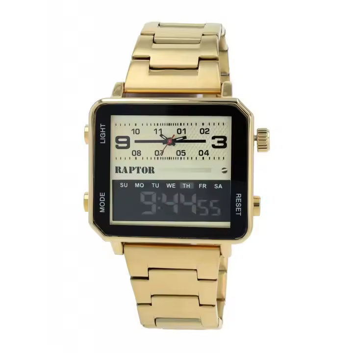 Reloj Raptor® Hombre Analógico-Digital com Bracelete em Aço Inoxidável - 1