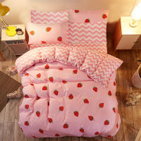 Juego De Cubierta De Edredón Con Diseño De Fresa Encantador 100% Microfibra Cama Suave Amigable Con La Piel Quilt Cubierta Juego Para Todas Las Estaciones - details 2