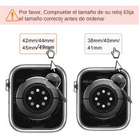 Correa De Acero Inoxidable Para Apple Watch Compatible Con Series 9 8 7 6 5 Tamaños 40mm 41mm 44mm 45mm 49mm Unisex - details 0