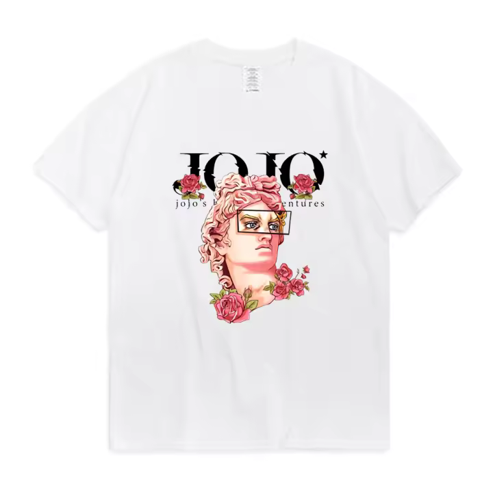 Camiseta Unisex Jojo Bizarre Adventure Anime Kawaii Manga Jojo Camiseta Gráfica Corta Para Hombres Y Mujeres Casual Primavera Otoño - 1
