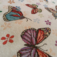 Lafábricadelastelas- Gobelino Jacquard, tela por metros Flores tapicería, resistente, opaco, de calidad, cortinas, cojines, colchas, bolsos - details 1