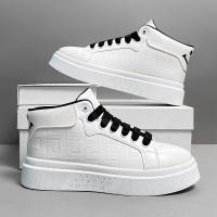 Zapatos Casuales Para Hombre Blanco Con Plataforma Alta Calidad Tenis De Exterior Deportivos De Tenis Talla Verdadera Para Adultos Material Superior PU Suela De PVC Transpirable Y Massajeador - details 19