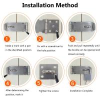 Cerradura De Hasp Para Puerta 90 Grados Cerradura De Ángulo Derecho Cerradura De Puerta De Almacenamiento Con Tornillos De Montaje Resistente Al Robo Para El Hogar Y Cerradura De Cerrojo - details 1