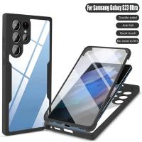 Funda De Teléfono HD Transparente Con Protección 360 Grados Para Samsung S24 Ultra S23 plus S22 S21 FE A55 A35 A25 A15 4G 5G Antisuciedad Resistentes Al Agua Y Arañazos Con Protección De Lente De Cámara - details 6