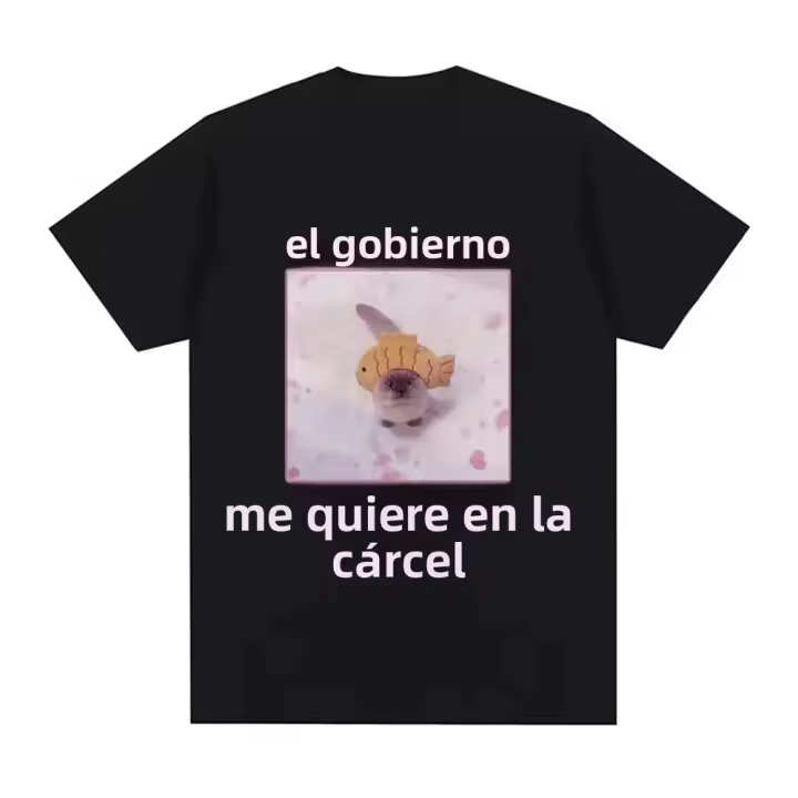 Camiseta De Algodón Para Hombre Con Estampado De Gato Y Meme De Gobierno Queriendo Ir a La Cárcel Haikyuu Estilo Casual Sin Capucha Manga Corta Para Todas Las Estaciones - 1