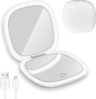 Espejo compacto, Espejo de viaje Iluminado con augmentation, de doble cara, regulable, portátil, Cabe En carteras y bolsillos, recargable por USB - details 0