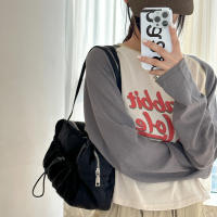 Bolso De Hombro Para Mujer Capaz De Pleated Gran Capacidad Ligero Estilo Casual Bolso De Viaje Con Cierre De Cordón - details 1