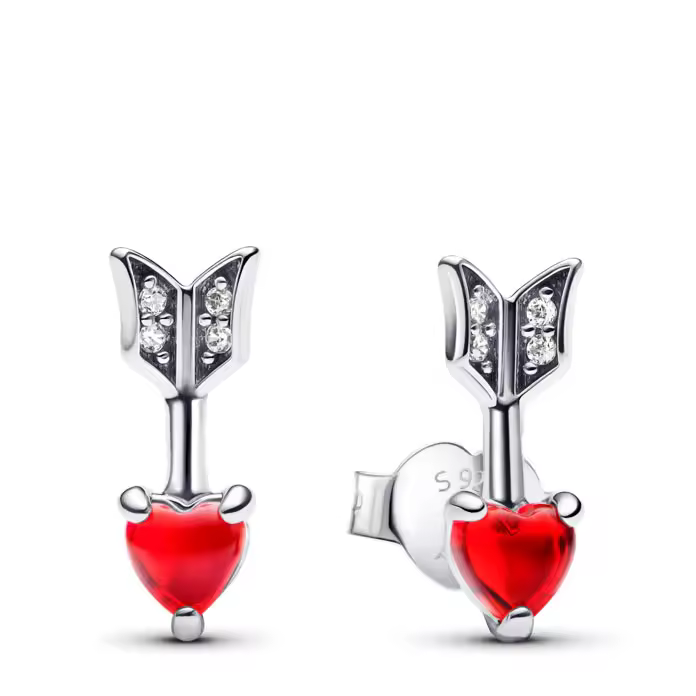 Pandora Pendientes de botón Flecha & Corazón Cristal de Murano 293668C01 , para Mujer - 1