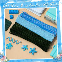 500 Piezas De Linterna De Tubo Chenille Stems 5 Colores Azules Variados Para Proyectos De Artesanía Y DIY En Venta Por Pieza - details 2