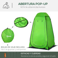 Outsunny Tienda de Ducha Instantánea Tienda de Privacidad Portátil con 1 Gancho Bolsillo Bolsa de Transporte y UV 20+ para Baño Vestuario Cambiador Inodoro 126x124x189 cm - details 4