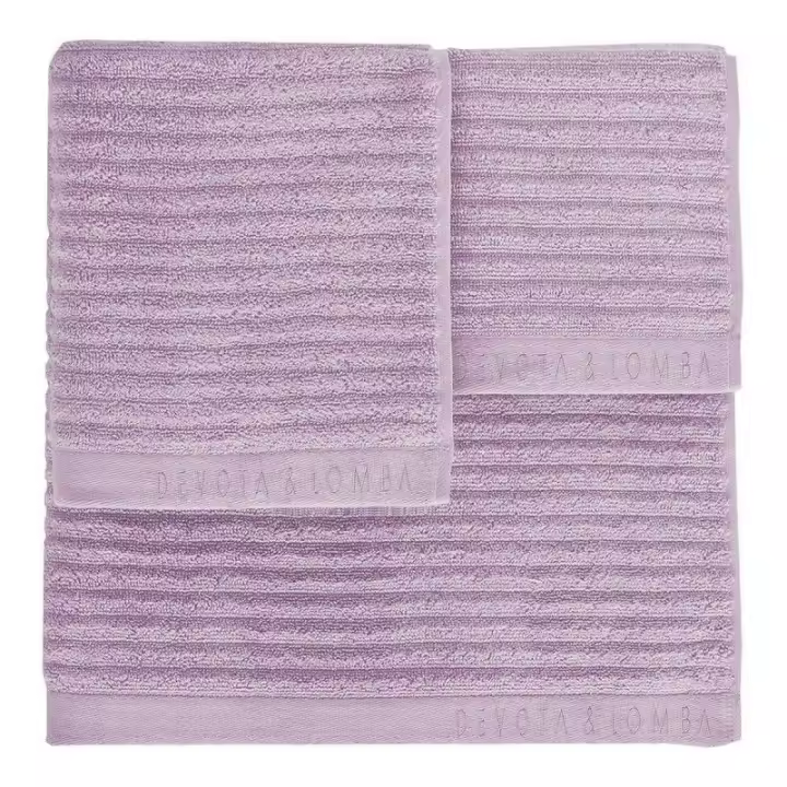 Toalla Devota & Lomba Rayas lila Lila 100 % algodón (30 x 50 - 50 x 90 - 70 x 140 cm) - 1