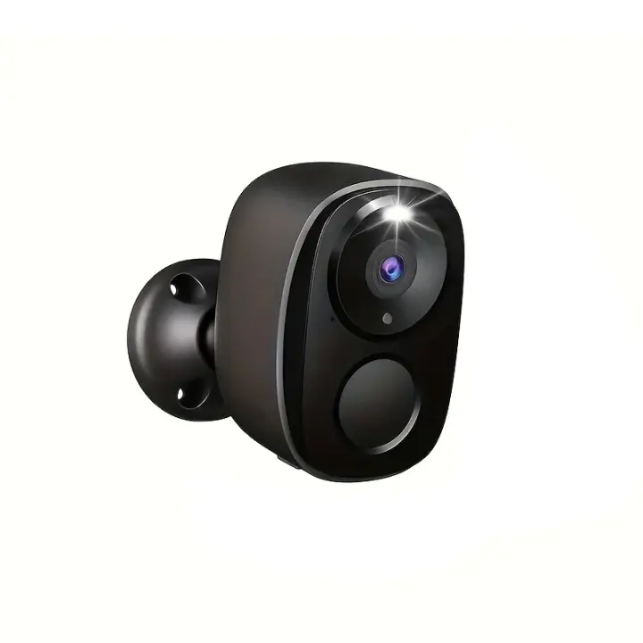 Cámara de Seguridad Exterior Inalámbrica AntCctv 2K con Foco - Alimentada por Batería, Conectividad WiFi, Visión Nocturna a Color, Detección de Movimiento AI y PIR, Audio Bidireccional, Impermeable, Negra - 1