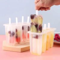 Molde Para Helado Y Pascitos De Hielo 4 Piezas Con Palitos Y Tapa Herramienta Creativa De Cocina Reutilizable Para El Verano - details 3