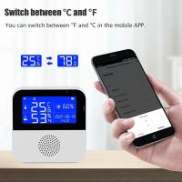 Sensor De Temperatura Y Humedad WiFi Para El Hogar Y Exterior Alarme Compatible Con Alexa Medidor De Temperatura Y Humedad Para Plantas Acuario Soporte Para BBQ - details 7