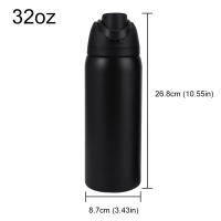 Termo De Acero Inoxidable Con Pajita VAKIND 32oz 19oz 24oz Botella De Agua Para Deporte Al Aire Libre Y Viajes Con Capacidad De 901ml-1L - details 8