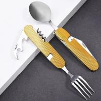 Juego De Utensilios De Camping Plegable Multi Funcional Cuchillo Fork Cuchara Para Actividades Al Aire Libre Deportes Picnic Viaje - details 14