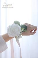 Flores Artificiales, 25 Rosas Falsas de espuma de color Marfil de aspecto real con Tallos - details 0