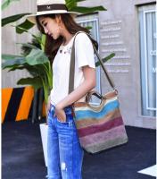 Bolso de Lona para Mujer, Bolso de Empalme multicolor, Bolso de hombre, Bolso de Mensajero, Bolso de viaje, Bolsas, uso diario - details 0