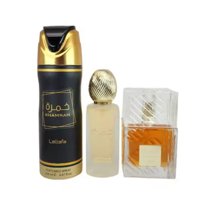 Lattafa Khamrah Gift Set - Set de Regalo de Fragancias Unisex 2022 - 1