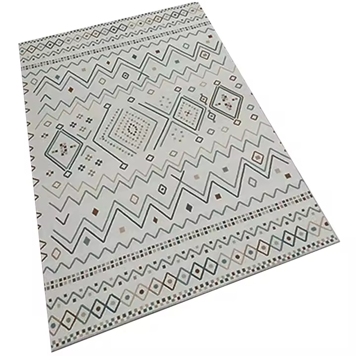 Wellhome Alfombra de Poliester Estampada Modelo Tippi Multicolor - Diseño único - Lavable a Máquina - Altura de Pelo 4mm - Impresión Digital - 1