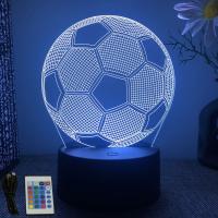 Lámpara De Noche LED 3D De Fútbol Ilusión Infantil Bola De Fútbol Táctil Decoración Para Habitación De Niños Regalo Luz De Mesa - details 8