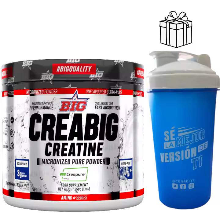 CREABIG (250G) CREAPURE - Big + mezclador  Alta calidad  100% creatina creapure - 1
