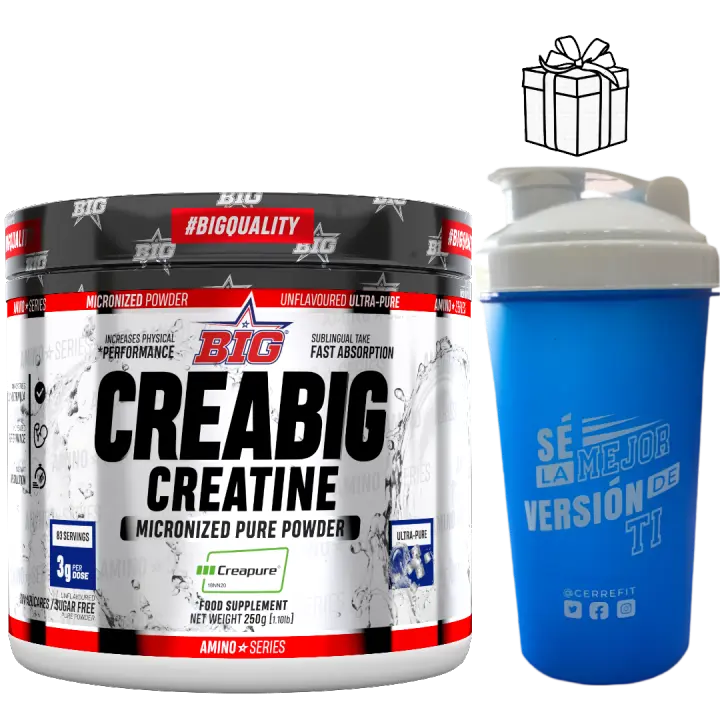 CREABIG (250G) CREAPURE - Big + mezclador  Alta calidad  100% creatina creapure - 1
