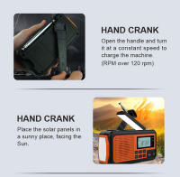 Radio De Emergencia Portátil 2025 Con Carga Solar Y Manivela 4000mAh Radio De Clima AM/FM/NOAA Alerta SOS Alarma Radio De Sobrevivencia - details 8