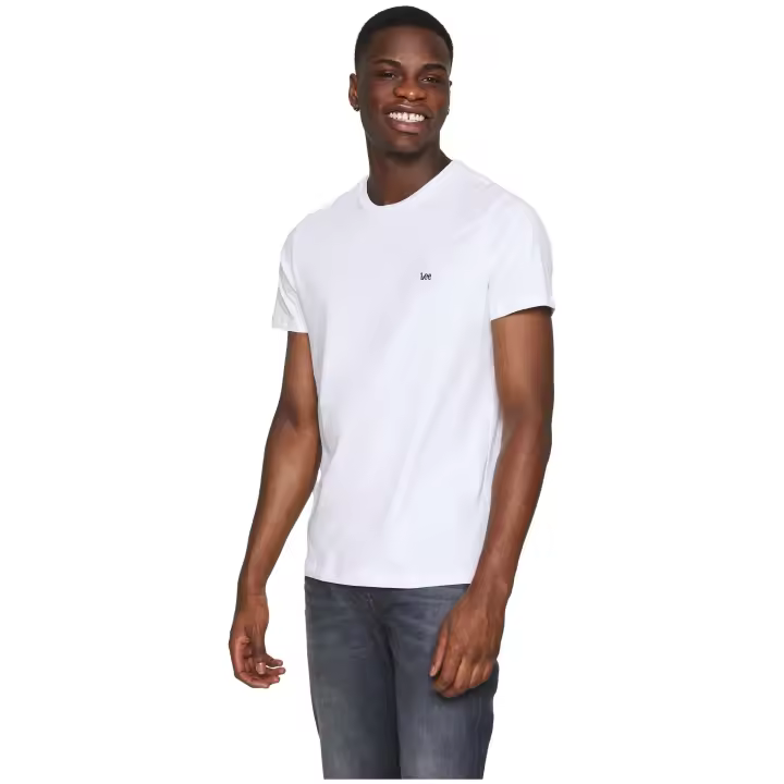 Camiseta de Manga Corta Lee Patch para hombre en color blanco - 1