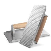 Prensa De Carne Rectangular De Aleación De Aluminio Antiadherente Resistente Al Calor Con Mango Para Asado En Casa Utensilios De Cocina Para Hamburguesas Y Barbacoa - details 6