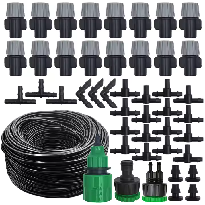 Sistema De Riego Automático Portátil 10-20M Con Rojellones De Niebla Para Jardín Con Conector De Tee 4/7mm Para Patio - 1