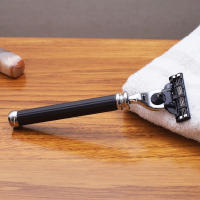 iRAZOR Clásica Triple Lámina 3 Capas Mach 3 Cepillo De Barba De Seguridad Para Hombres Eliminación De Vello En Rostro Regalo Para Padre - details 1