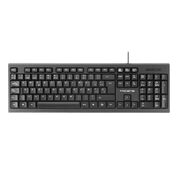 Tacens Anima AK0 Teclado USB Negro para Oficina y Hogar con Pulsación Profesional y Diseño Ecológico - 1