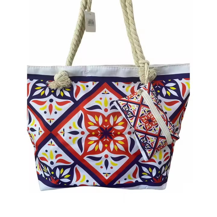 Bolso de Playa Grande 55x36cm Impermeable Bolsa de Playa (Envíos en Colores Aleatorios) para Mujer Totalizador con Asas para Playa - 1