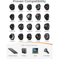 Cargador De USB Para Reloj Garmin Approach S10 S40 S60 G12 S12 S42 Vívoactive 3 4 4S Instinct Repuesto Para Relojes Inteligentes - details 4