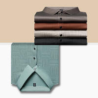 Camisa Polo Para Hombre De Color Sólido Casual Manga Larga Transpirable Cómoda Versátil Top Moda Negocios - details 2