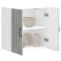 vidaXL Armario de pared cocina Lucca madera contrachapada en color Gris sonoma/Gris hormigón/Negro y más | almacenamiento funcional diseño moderno para baño dormitorio sala - details 1