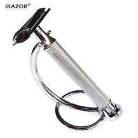 iRAZOR Afeitadora De Seguridad Clásica Pesada En Acero Inoxidable Con Doble Cuchilla Para Hombres Eliminación De Vello Wet Shaver 10 Hojas Para Cara Y Cuerpo - details 0