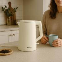 Hervidor Eléctrico Retro Jocca 1,7L acero inoxidable 304, con controlador de temperatura STRIX, tapa de seguridad, diseño vintage, 1500W de potencia, hervidor rápido y eficiente, ideal para infusiones y cocina diaria. - details 2