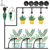 Sistema De Riego Por Drip Automático Portátil 20M Con Reguladores Ajustables Y Riegos Por Goteo Kit De Riego Para Jardín Con Mangueira - details 1