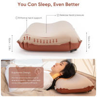 Almohada De Acampar Con Espuma De Memoria Autoinflable Portátil Soporte Ergonómico Para El Cuello Para Acampar Aviones Y Senderismo - details 6