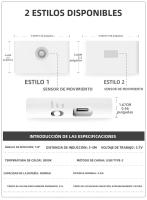 Luz Nocturna LED Con Sensor De Movimiento Recargable Por USB Para Armario Cocina Escaleras Luz De Noche Rectangular Para Gabinete - details 1